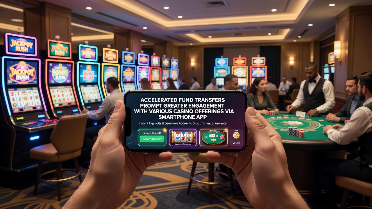 Close-up of mobile casino interface showing multiple game categories and instant withdrawal option