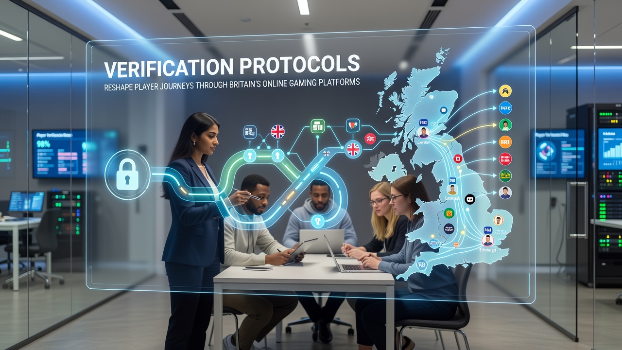 Players completing identity verification steps on a British online gaming interface